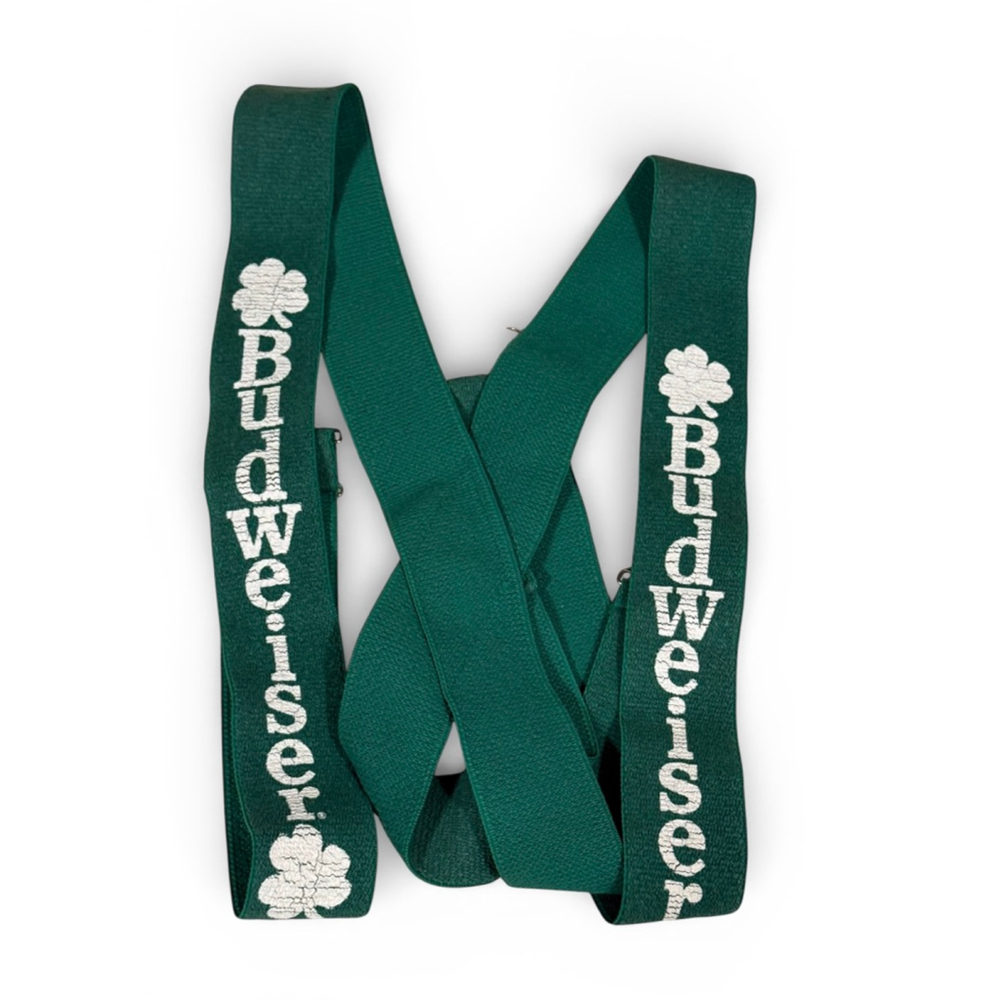 Vintage The Adcap Line Budweiser St. Patrick's Day Hat One Size & Suspender - Picture 4 of 9